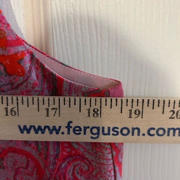 Cabi Jubilee Pink Paisley Sleeveless Blouse Size M - Picture 4 of 11